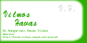 vilmos havas business card